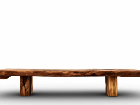 Wooden Coffee Table 3D Model