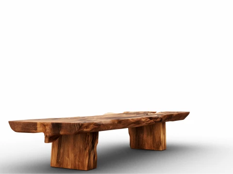 Wooden Coffee Table 3D Model