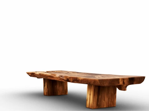 Wooden Coffee Table 3D Model