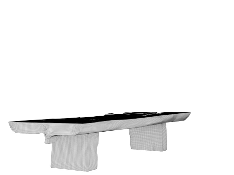 Wooden Coffee Table 3D Model