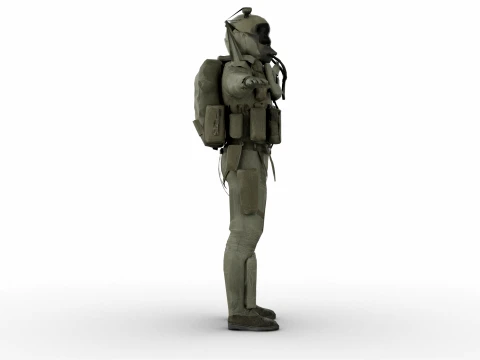 Fighter Pilot 3D Model