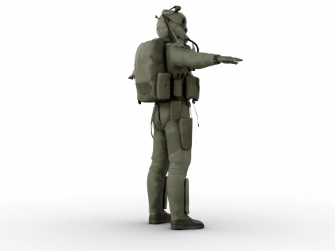 Fighter Pilot 3D Model