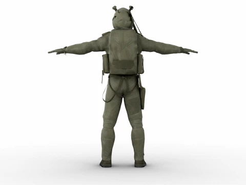 Fighter Pilot 3D Model