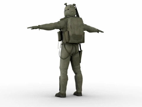 Fighter Pilot 3D Model