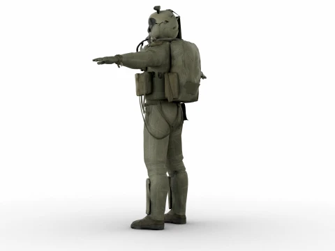 Fighter Pilot 3D Model