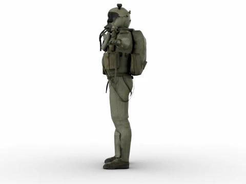 Fighter Pilot 3D Model