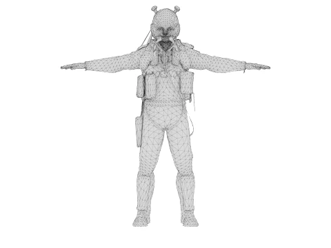 Fighter Pilot 3D Model