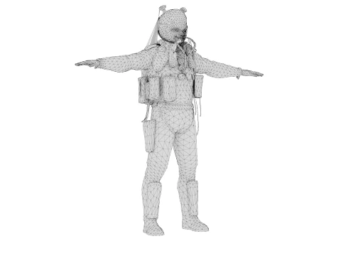 Fighter Pilot 3D Model