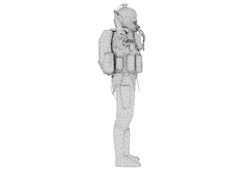 Fighter Pilot 3D Model