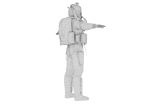 Fighter Pilot 3D Model