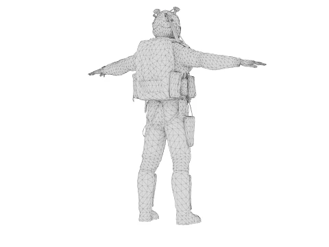 Fighter Pilot 3D Model