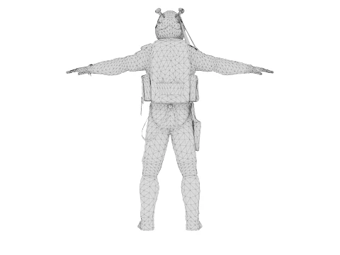 Fighter Pilot 3D Model