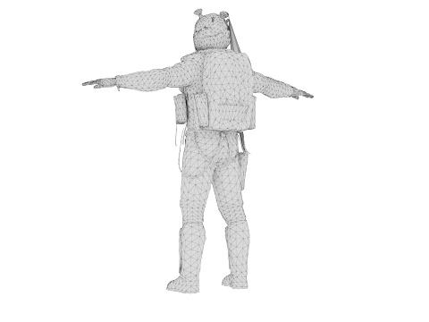 Fighter Pilot 3D Model