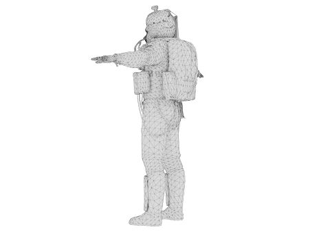 Fighter Pilot 3D Model