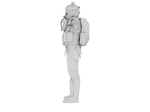 Fighter Pilot 3D Model