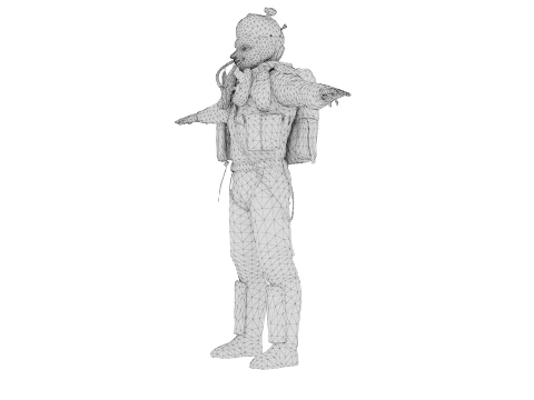 Fighter Pilot 3D Model