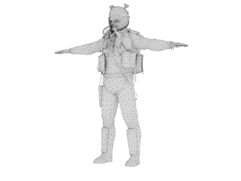 Fighter Pilot 3D Model