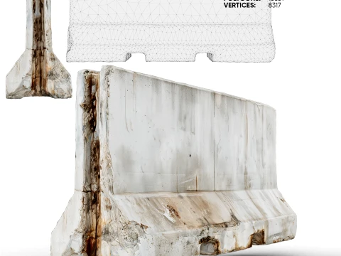 Jersey Barrier 3D 모델