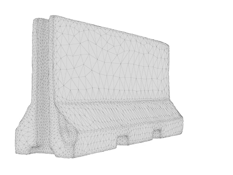 Jersey Barrier 3D Model