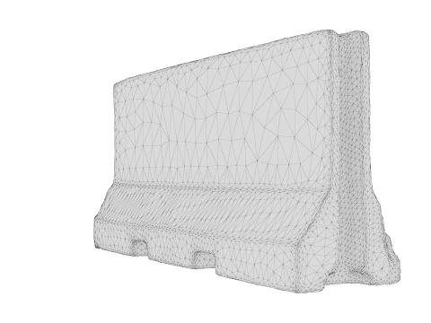 Jersey Barrier 3D Model