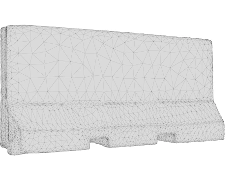Jersey Barrier 3D Model