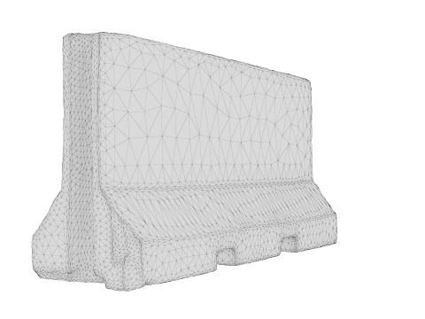 Jersey Barrier 3D Model