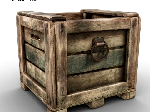 Wooden Crate 3D 모델