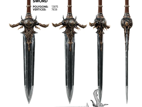 The Ravenblade Sword 3D 모델