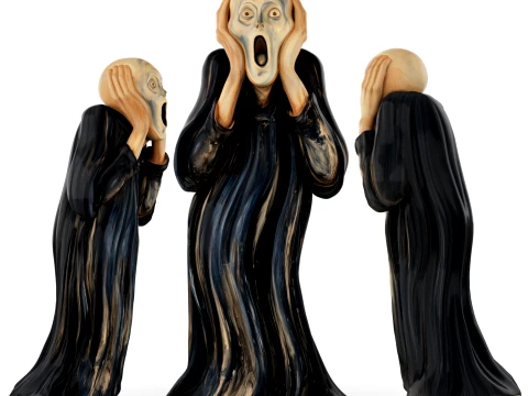The Scream Painting Sculpture Modelo 3D