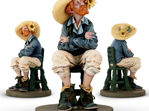 Statue of Vincent van Gogh 3D 모델