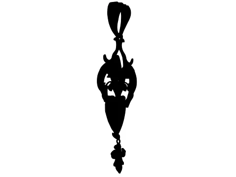 Roseheart Filigree Pendant 3D Model