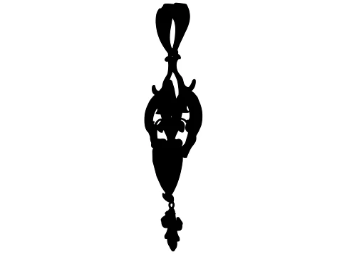 Roseheart Filigree Pendant 3D Model