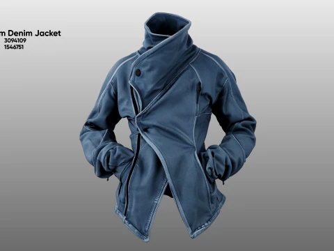 Phantom Denim Jacket 3D Model