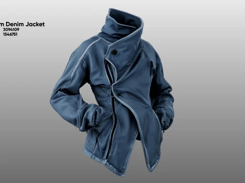 Phantom Denim Jacket 3D Model