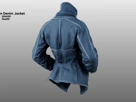 Phantom Denim Jacket 3D Model