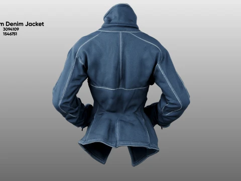 Phantom Denim Jacket 3D Model