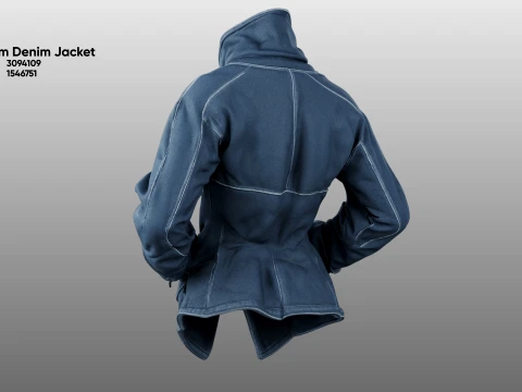 Phantom Denim Jacket 3D Model