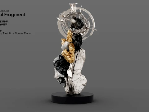 Abstract Sculpture - Celestial Fragment 3D Model