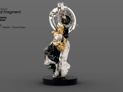 Abstract Sculpture - Celestial Fragment 3D Model
