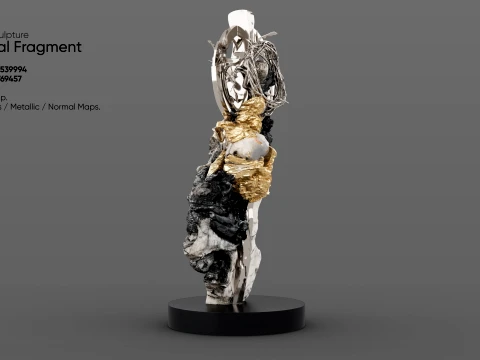 Abstract Sculpture - Celestial Fragment 3D Model