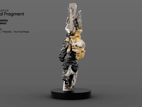 Abstract Sculpture - Celestial Fragment 3D Model