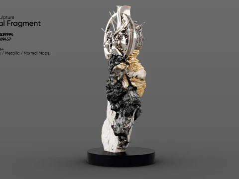 Abstract Sculpture - Celestial Fragment 3D Model