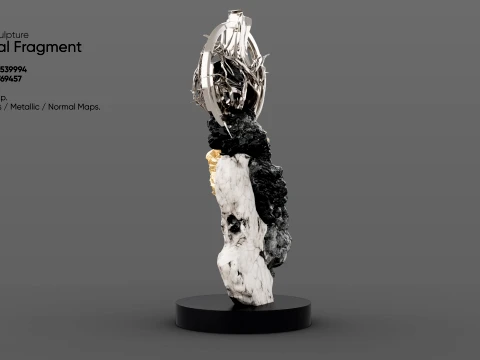 Abstract Sculpture - Celestial Fragment 3D Model