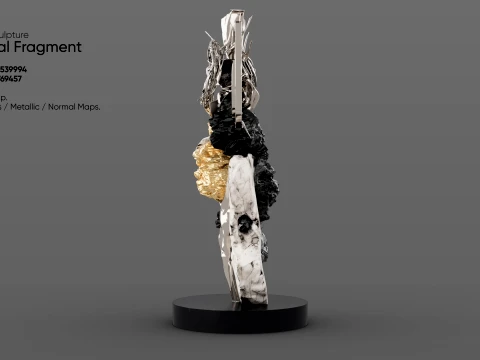 Abstract Sculpture - Celestial Fragment 3D Model