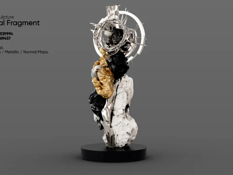 Abstract Sculpture - Celestial Fragment 3D Model