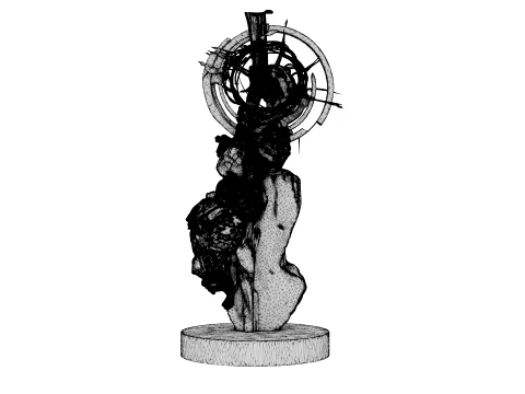 Abstract Sculpture - Celestial Fragment 3D Model