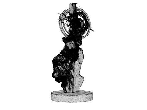 Abstract Sculpture - Celestial Fragment 3D Model