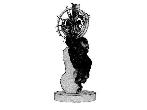Abstract Sculpture - Celestial Fragment 3D Model