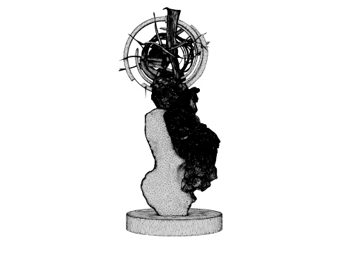 Abstract Sculpture - Celestial Fragment 3D Model