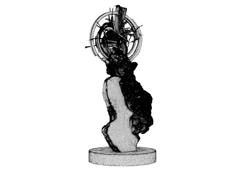 Abstract Sculpture - Celestial Fragment 3D Model